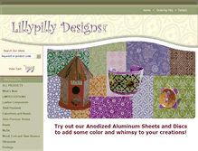 Tablet Screenshot of lillypillydesigns.com